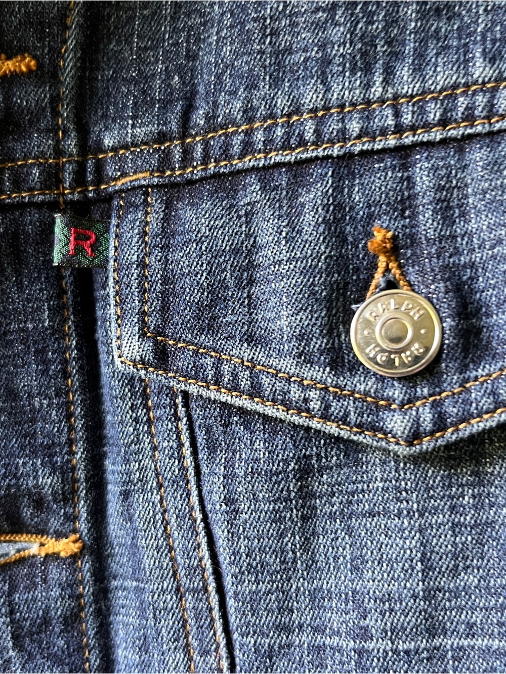 Ralph Lauren Women's Cropped Denim Trucker Jacket Puff Sleeve - Picture 5 of 5